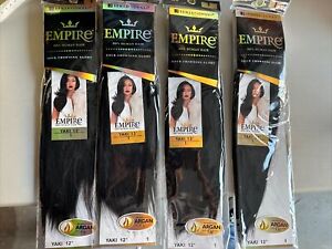 EMPIRE YAKI  100% HUMAN REMY HAIR WEAVE  12” #1 (Pack Of 4 Deal) Special
