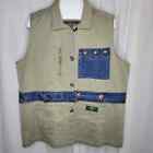 Orvis Vintage Fishing Vest Canvas & Denim Snaps for Waders, XL