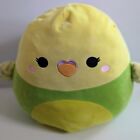 Squishmallow Nellie the Parakeet Yellow Green Bird Plush Large 16 Inches