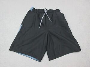 Nike Swim Trunks Mens Adult Small Black Drawstring Bathing Suit Shorts 24X18