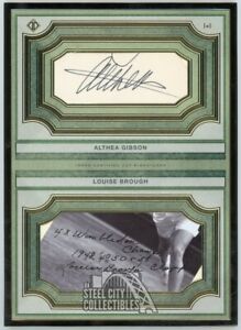 Althea Gibson Louise Brough 20 Topps Transcendent Tennis Oversized Cut Signature