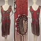 FRENCH FLAPPER 1920’S PINK MUSLIN DRESS W SILVER MERCURY BEADS + HAND EMBROIDERY