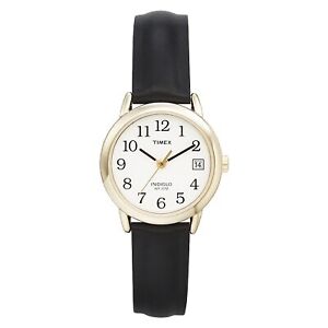 Women's Timex Easy Reader  Watch with Leather Strap- Gold/Black