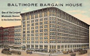 Baltimore Maryland Bargain House Department Wholesale Store Ad Vtg Postcard B29