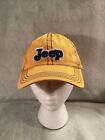 JEEP Strapback Hat Yellow With Navy Stitching And Embroidery