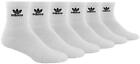 adidas Men's Athletic Moisture Wicking Cushioned Quarter-Cut TREFOIL Logo Socks