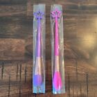 Tarte Makeup Brushes Pretty Things and Fairy Series Pink Purple Set of Two NEW