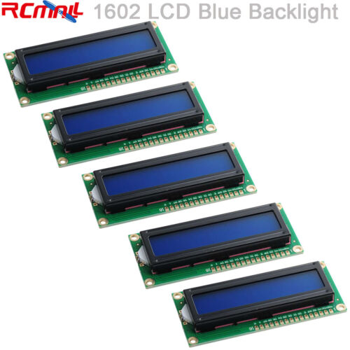 5x 16x2 1602 LCD Display Module DC 5V Blue Backlight White Character for Arduino
