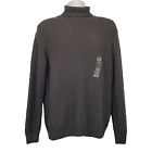Tasso Elba Chunky Fisherman's Sweater Turtleneck 100% Cotton Mens Large Gray NWT