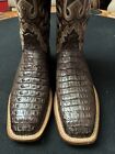 Lucchese HERITAGE Handmade BOOTS SIZE 12 D HORNBACKS Caiman Cowboy SQUARE TOES