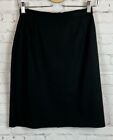 CYRILLUS vintage wool blend black classic pencil career skirt size 6