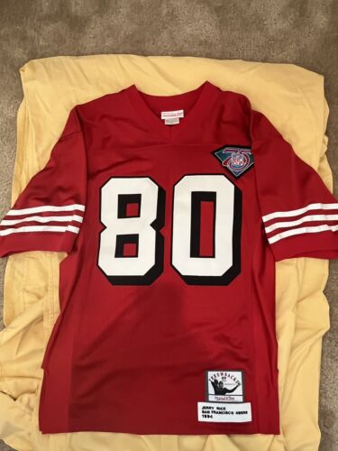 RARE Jerry Rice Mitchell & Ness Authentic 49ers Jersey 75th Size 40M 2005 Korea