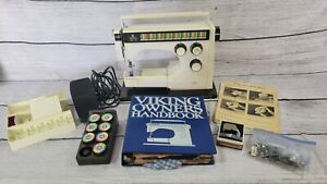 Vintage  Viking Husqvarna 6460 Sewing Machine w/ accessories &video WORKS