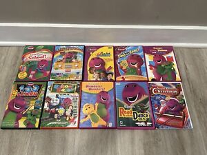 Barney 10 DVD Lot - 123 Learn, Let's Play School, Can You Sing That Song, Number
