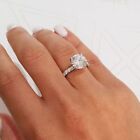 Moissanite Women's 14k White Gold Engagement Ring Size...
