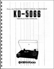 Kenwood KD-5066 Turntable Owners Manual