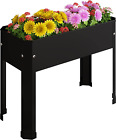 Raised Garden Bed with Detachable Legs Elevated Metal Planter Box for Growing Fr