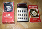 Vintage 1976 Texas Instrument Calculator TI-30 w/ Manual & Box - PARTS ONLY!!