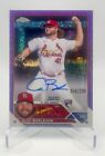 New Listing2023 Topps Chrome Alec Burleson Purple Speckle /299 RC On Card Auto #RA-AB