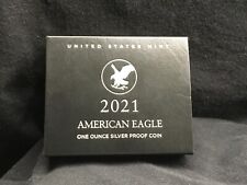 2021 W US MINT AMERICAN EAGLE SILVER PROOF COIN IN BOX W/COA