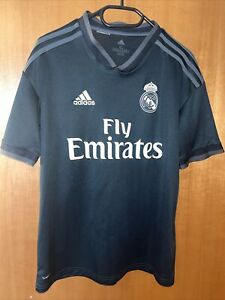 Real Madrid Adidas Football Soccer Shirt Jersey Black 2018/19 Kids sz XL 176 cm