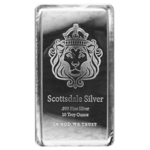 10 Troy oz Scottsdale Stacker .999 Fine Silver Bar
