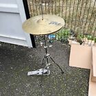 Free P&P. 16” Knackered  Hi Hat Cymbals With Stand. Industrial Effects. X Hats