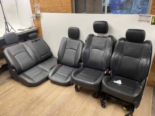 Complete Front & Rear Seats Laramie Black Leather Fits 14 - 20 DODGE RAM 1500