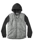 Rvca PUFFER QUILTED EXPEDITION HOODIE Pirate Black Wash Vest Men's Jacket
