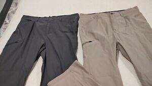 Orvis LOT OF 2 Men's Trek Size 38x30  Hiking Fishing Outdoor Pants Tan and Grey