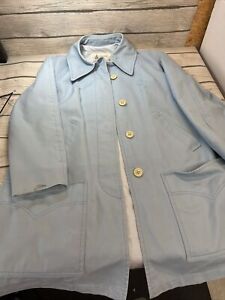 Vintage Ladies London Fog Trench Coat - Easter Pale/Pastel Blue  - Sz 12P