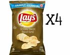 4x Bags Lays Smokey Bacon Chips LARGE Family Size 235g From Canada FRESH NEW