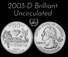 2003 D Arkansas Statehood Quarter Brilliant Uncirculated from OBW Roll *JB's*