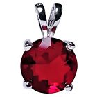 1.25 ct. Ruby Solitaire Pendant Necklace in Sterling Silver
