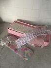 1987 Vintage Barbie 90s pink bedding bed blankets pillows mattress Sweet Roses