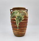 Roseville Luffa Brown 1934 Vintage Arts And Crafts Pottery Ceramic Vase 685-7