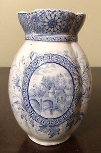 Antique Whittaker & Co. Ceramic Staffordshire Vase Hanley - Surrey Design