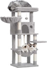 Cat Tree Cat Tower with Large Platform Basket and Condo 52.4