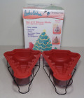 Create N Celebrate 3-D CHRISTMAS TREE New Set Of 2 Silicone Molds / Cakes