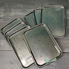Lot Of  7 Vollrath Polarware Stainless Steel Perforated Surgical Instrument Tray
