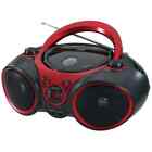 JENSEN CD-490 Portable Stereo CD Player with AM/FM Stereo Radio Boombox Red-Blk