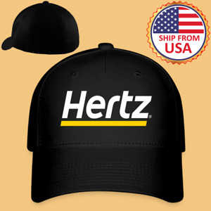 Hertz Car Rental Men's Black Baseball Cap Hat Adult Size S/M & L/XL