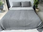 100% Cotton Muslin Throw Blanket 4 Layers Bedspread Muslin Bed Cover Gray