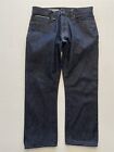Gap 32 x 27 Straight Fit Selvage Raw Dark Rinse Denim Button Fly Selvedge Jeans
