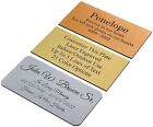 Custom Engraved Plate 2x4, 2x6, 3x6 Name Plate Plaque Art Label Tag Gift Trophy