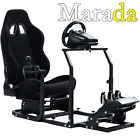 Marada Adjustable Racing Simulator Cockpit with Seat Fit Logitech Thrustmaster
