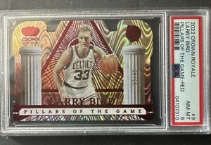 2022-23 Crown Royale Larry Bird Pillars Of The Game Red 15/49 Psa 8
