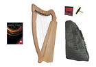 Roosebeck 19-String Pixie Harp w/Full Chelby Levers - Gig Bag, Book & Extra Stri