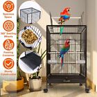 Small Bird Cage with Rolling Stand for Parrot Cockatiel Parakeet Pet Supplies