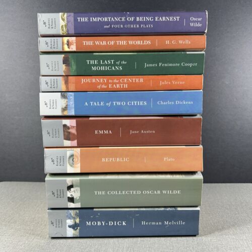 Barnes & Noble Classics Lot 9 Trade Paperbacks Dickens Wilde Austen Wells Verne
